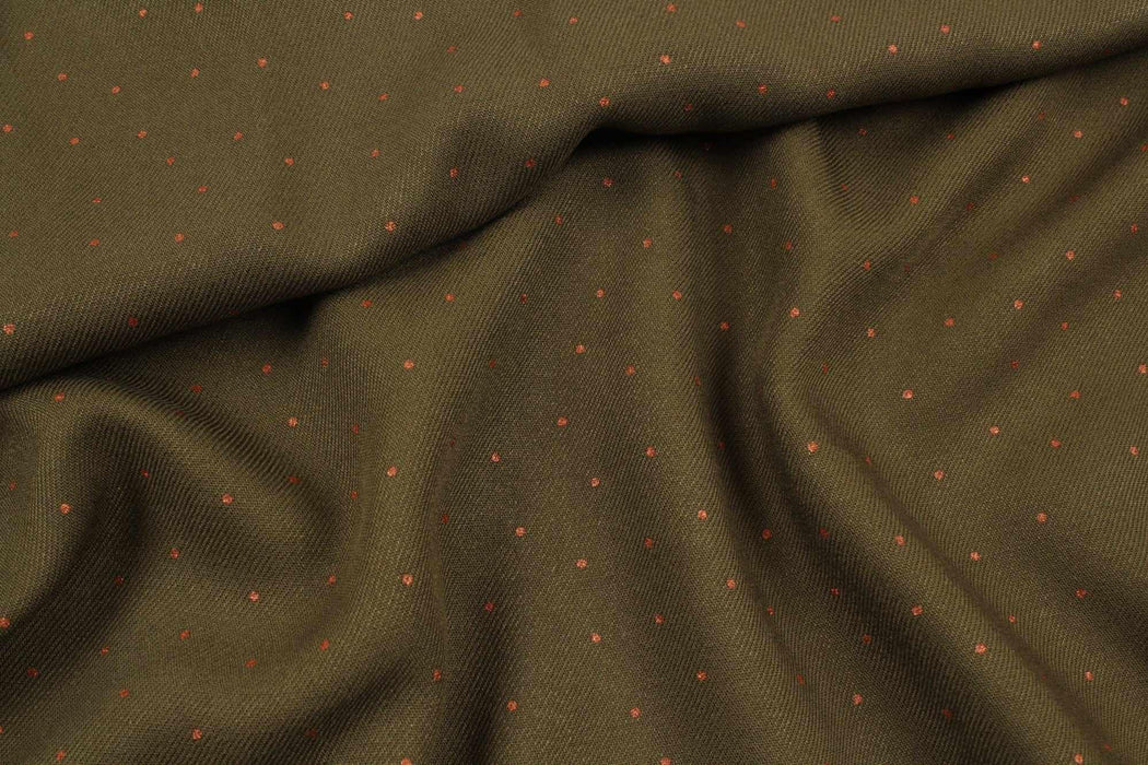 swatch-Luxury Viscose Twill - Printed Dots - 7 colors available-Fabric-FabricSight