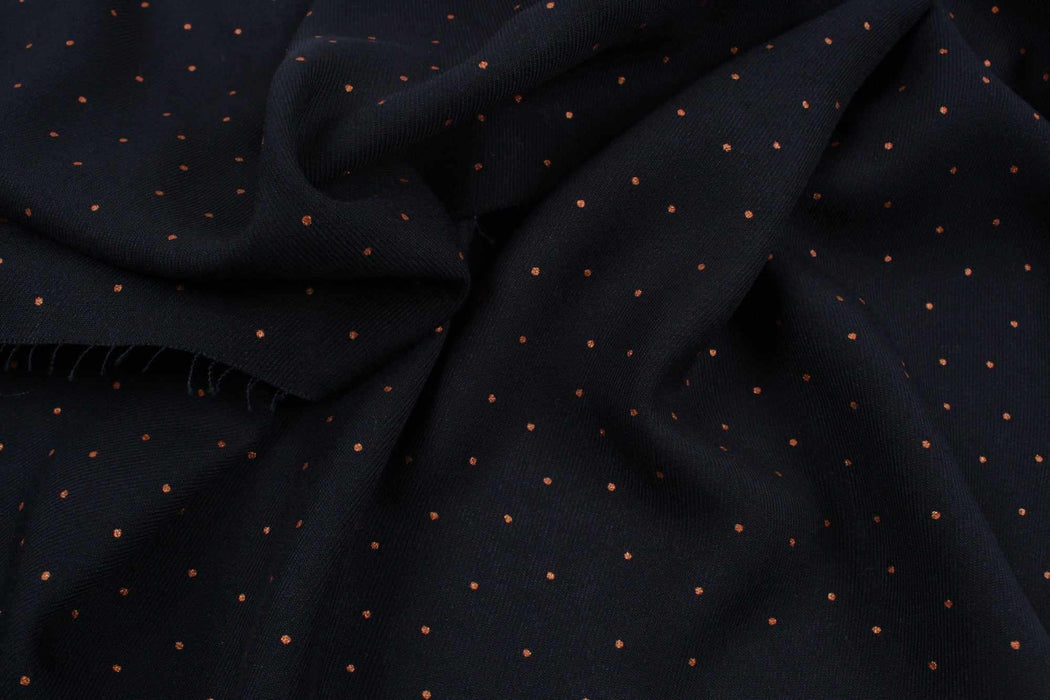 swatch-Luxury Viscose Twill - Printed Dots - 7 colors available-Fabric-FabricSight