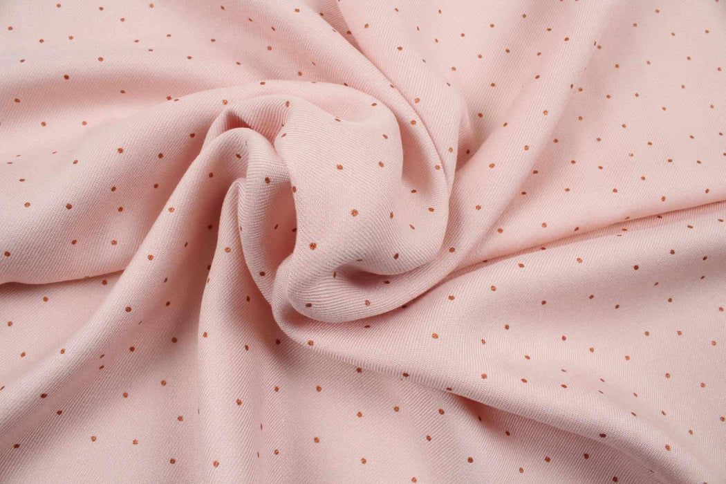 swatch-Luxury Viscose Twill - Printed Dots - 7 colors available-Fabric-FabricSight