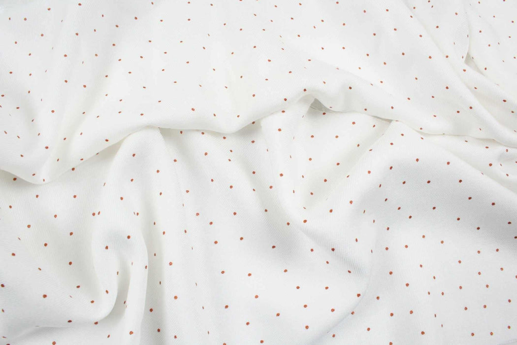 swatch-Luxury Viscose Twill - Printed Dots - 7 colors available-Fabric-FabricSight