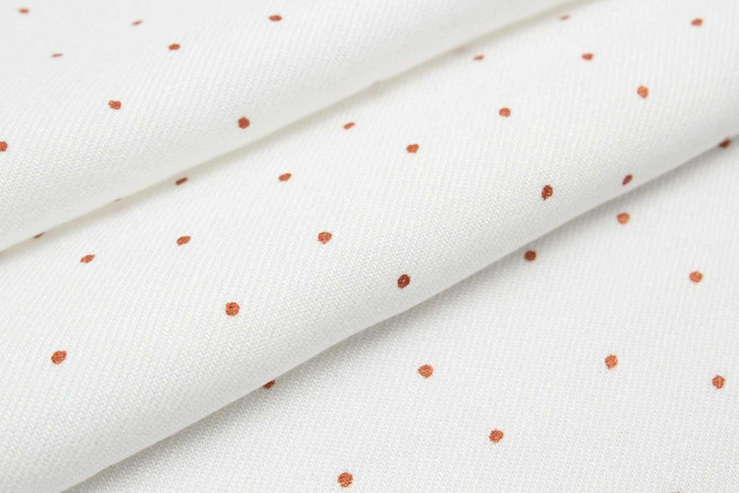 swatch-Luxury Viscose Twill - Printed Dots - 7 colors available-Fabric-FabricSight