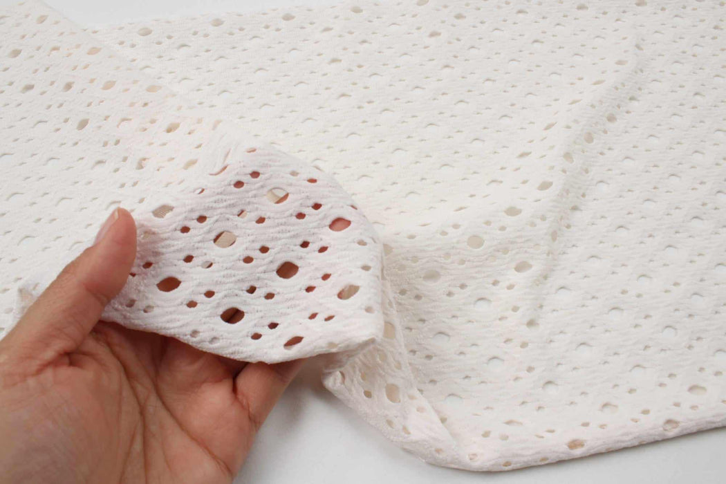 swatch-Openwork Knitted Jacquard for Swimwear-Fabric-FabricSight