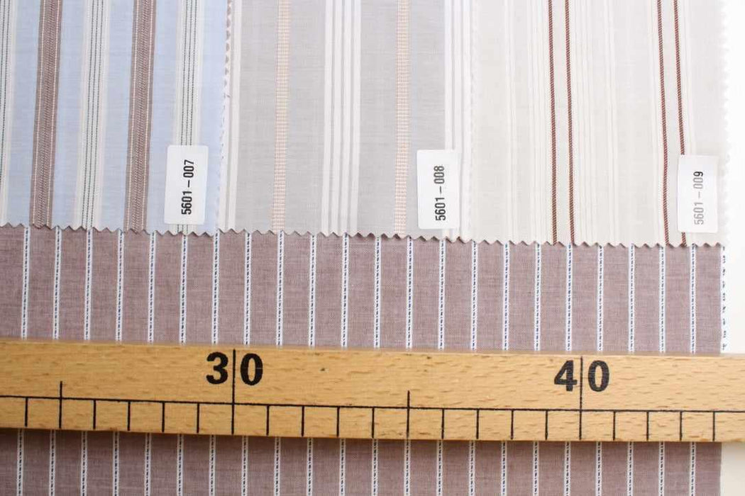 swatch-Organic Cotton Barré Stripe Shirting – Yarn Dyed – 9 Variants – Reorderable-Fabric-FabricSight