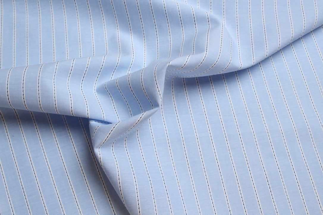 swatch-Organic Cotton Barré Stripe Shirting – Yarn Dyed – 9 Variants – Reorderable-Fabric-FabricSight