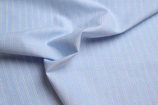 swatch-Organic Cotton Barré Stripe Shirting – Yarn Dyed – 9 Variants – Reorderable-Fabric-FabricSight