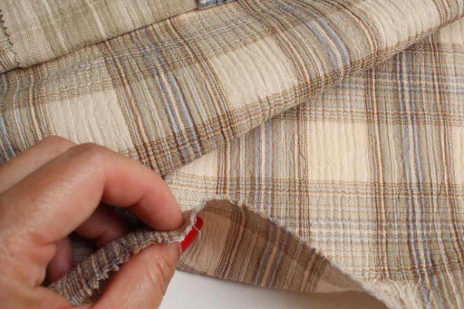 swatch-Organic Cotton Double Gauze – Checks Variety-Fabric-FabricSight