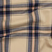 swatch-Organic Cotton Flannel Shirting - Beige / Blue Checks-Fabric-FabricSight