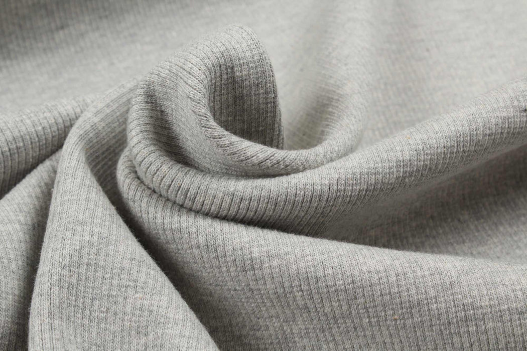Micro Rib Swatch Organic Cotton Stretch Rib 2x2 - Grey Melange | Buy Fabrics Online ...