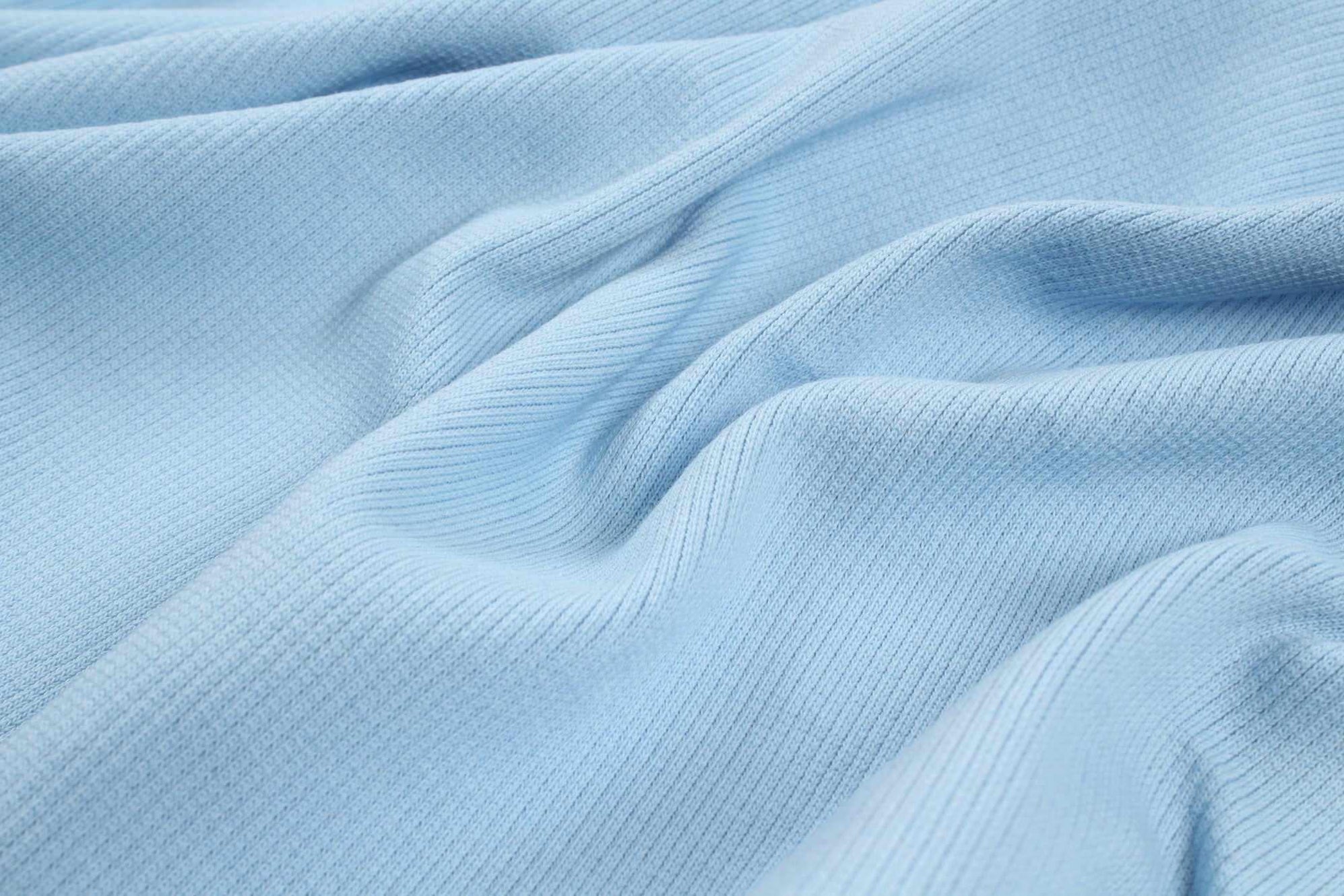 Organic Cotton Stretch Rib 2x2 - Placid Blue | Buy Fabrics Online ...