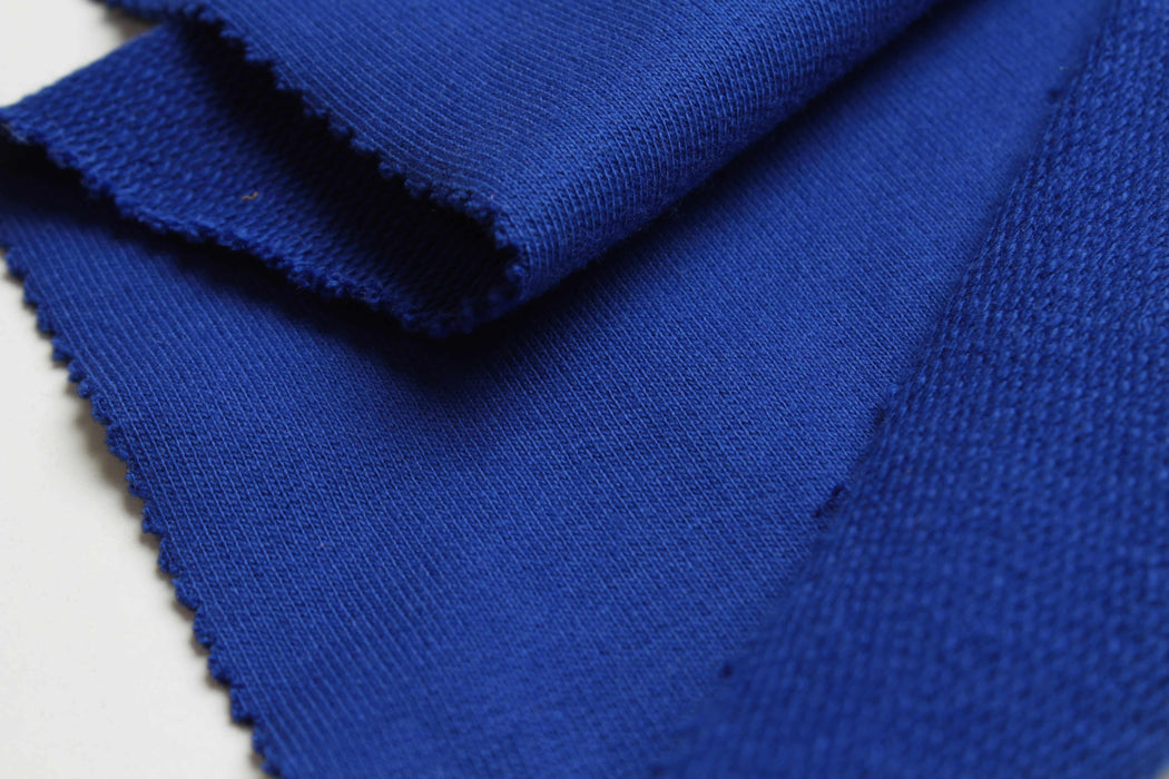 swatch-Premium 100% Cotton French Terry - Cobalt Blue-Fabric-FabricSight