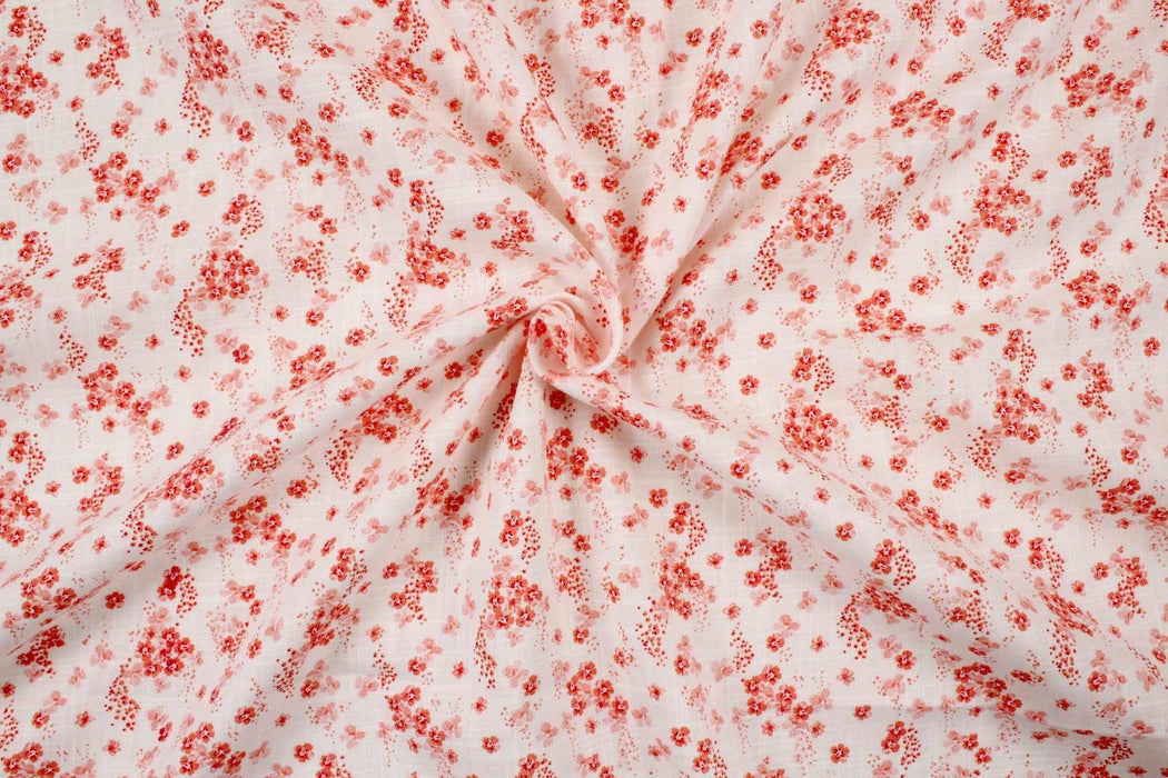 swatch-Printed Cotton Flamé Gauze - Floral-Fabric-FabricSight
