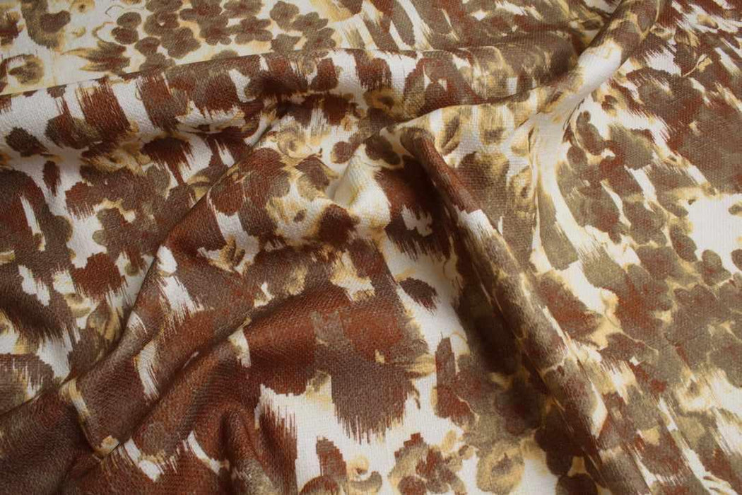 Printed Cotton-Linen Stretch Canvas – Floral Watercolor-Fabric-FabricSight