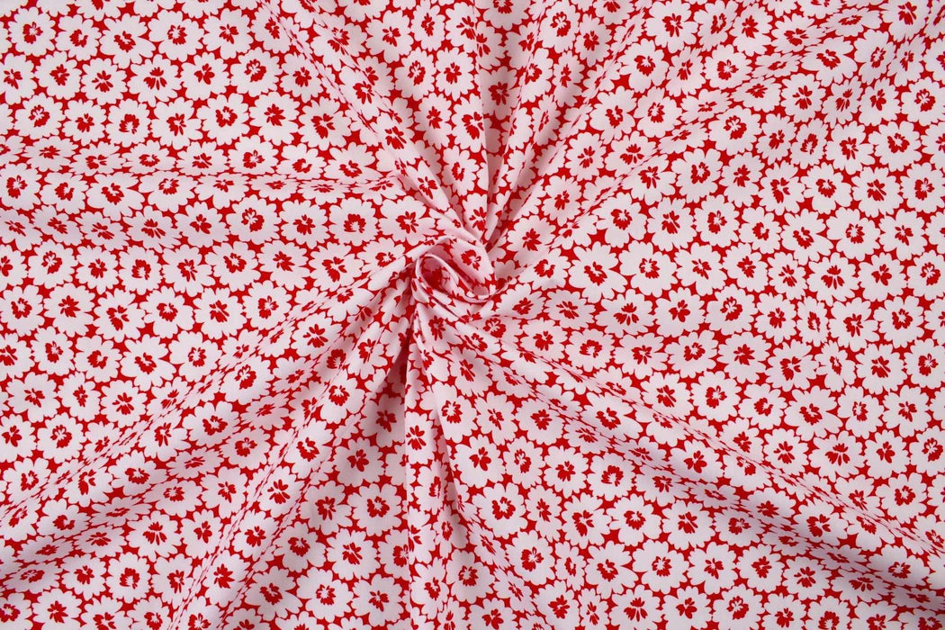 swatch-Printed Cotton Satin - Floral-Fabric-FabricSight