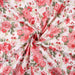 swatch-Printed Cotton Satin - Red Flowers-Fabric-FabricSight