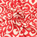 swatch-Printed Crêpe Marocain Viscose - Red Damask - M.O.Q 30 Mts-Fabric-FabricSight