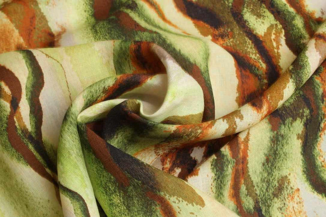 swatch-Printed Mid-Weight Washed Linen-Fabric-FabricSight