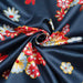 swatch-Printed Viscose Cotton Satin - Flowers - M.O.Q 30 Mts-Fabric-FabricSight