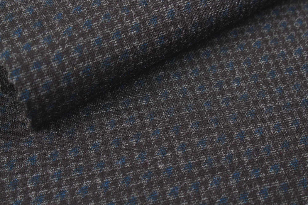 swatch-Punto Roma Bi-Color Houndstooth print-Fabric-FabricSight