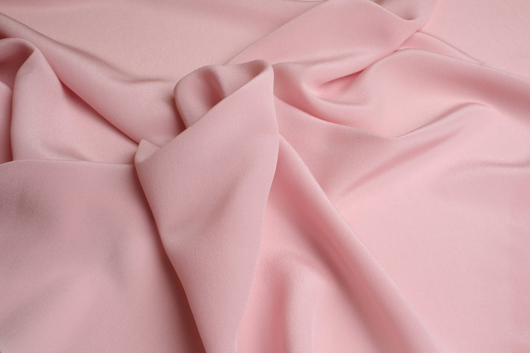swatch-Pure Silk Crepe de Chine - Baby Pink-Fabric-FabricSight