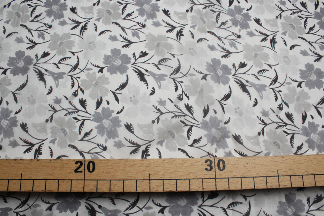 swatch-Pure Silk Voile - Floral Print-Fabric-FabricSight