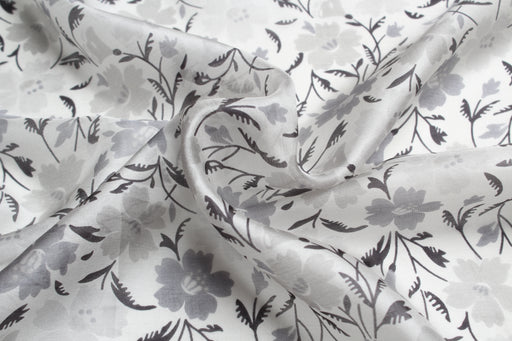 swatch-Pure Silk Voile - Floral Print-Fabric-FabricSight