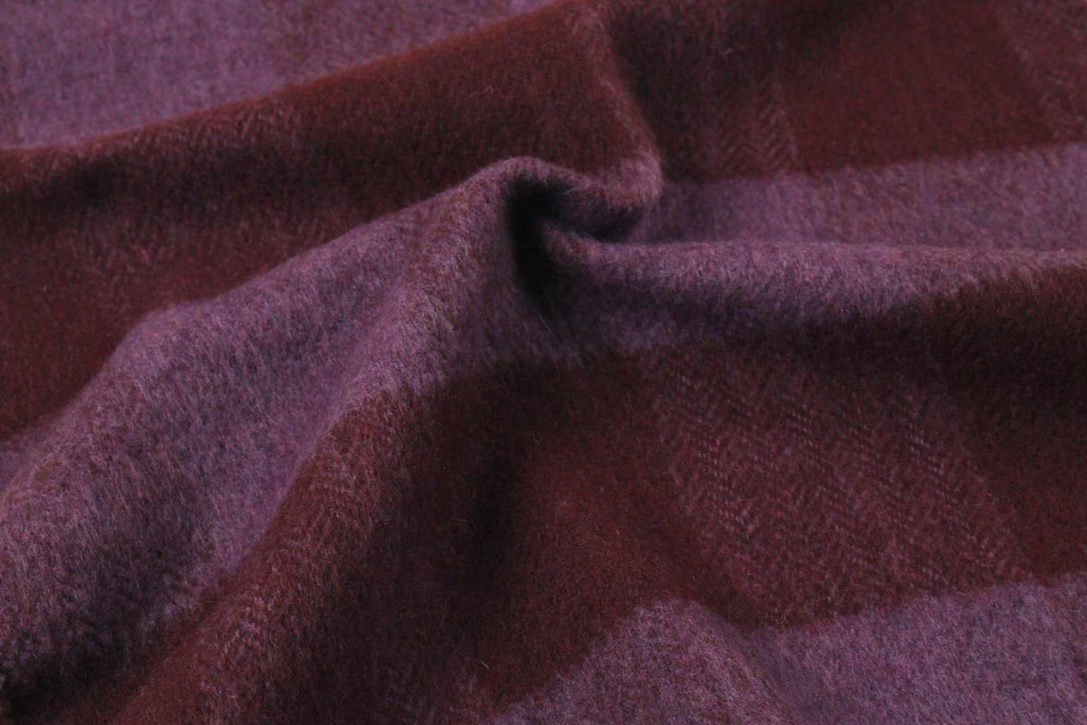 swatch-Recycled Wool Brushed Checks - Purple — Fabric Sight