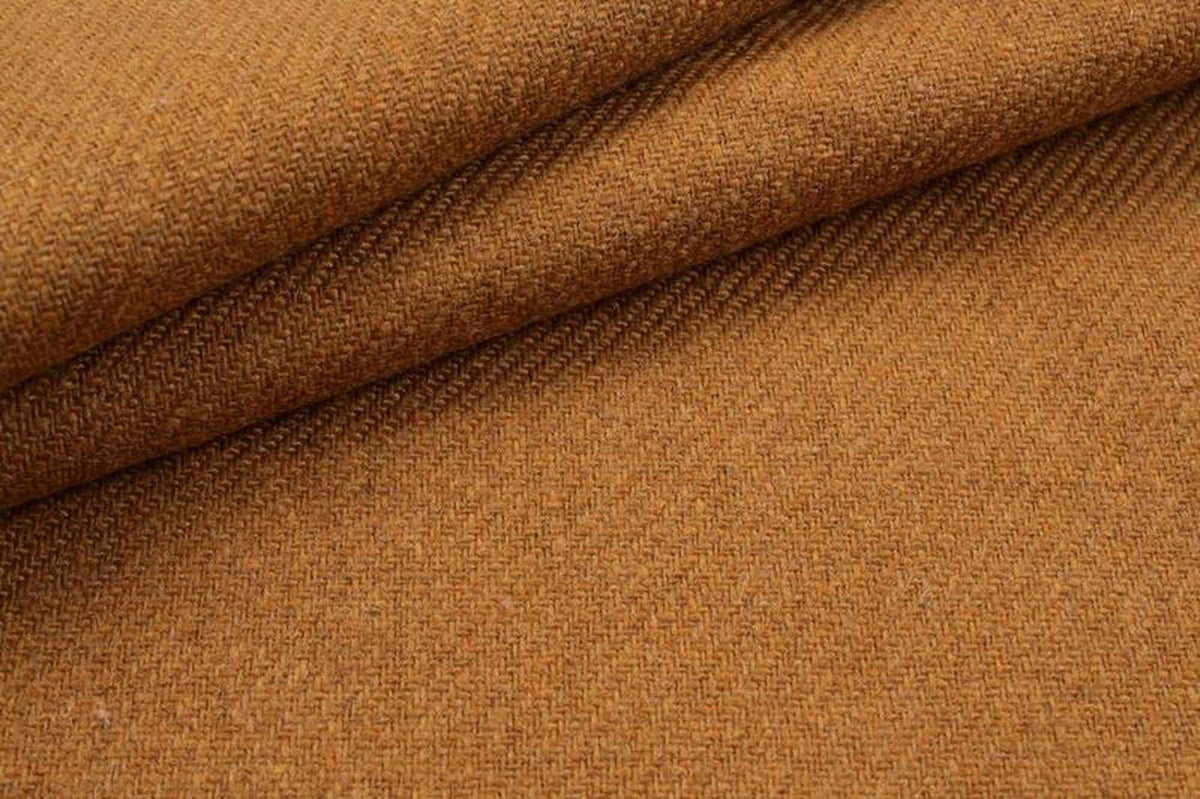 swatch-Recycled Wool For Coats - Mustard — Fabric Sight