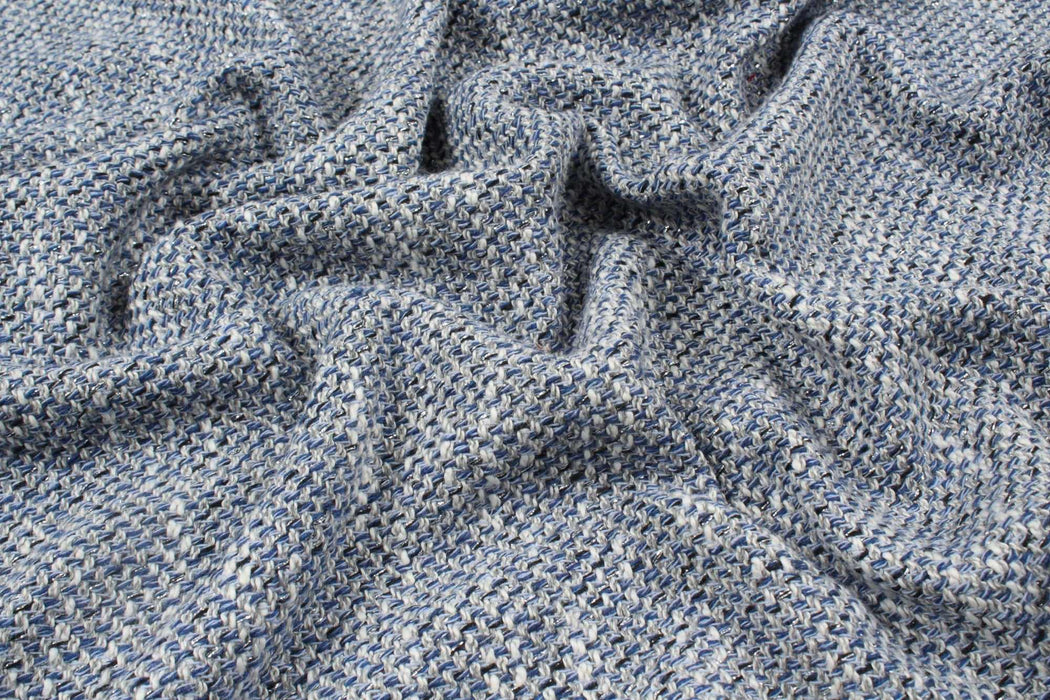 swatch-Recycled Wool Tweed with Cotton and Lurex-Fabric-FabricSight