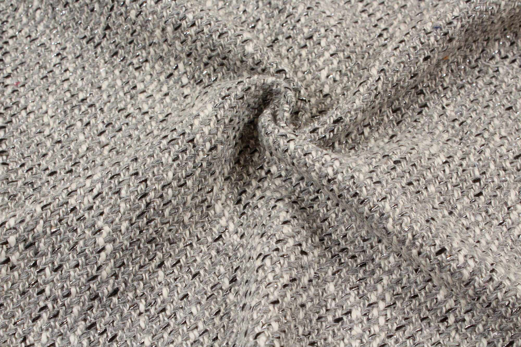 swatch-Recycled Wool Tweed with Cotton and Lurex-Fabric-FabricSight
