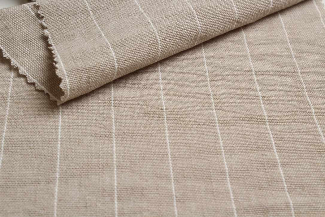 swatch-Rustic Diplomatic Stripe Fabric – Textured Blend-Fabric-FabricSight