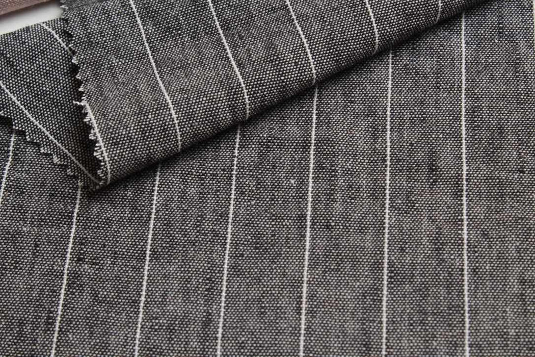 swatch-Rustic Diplomatic Stripe Fabric – Textured Blend-Fabric-FabricSight