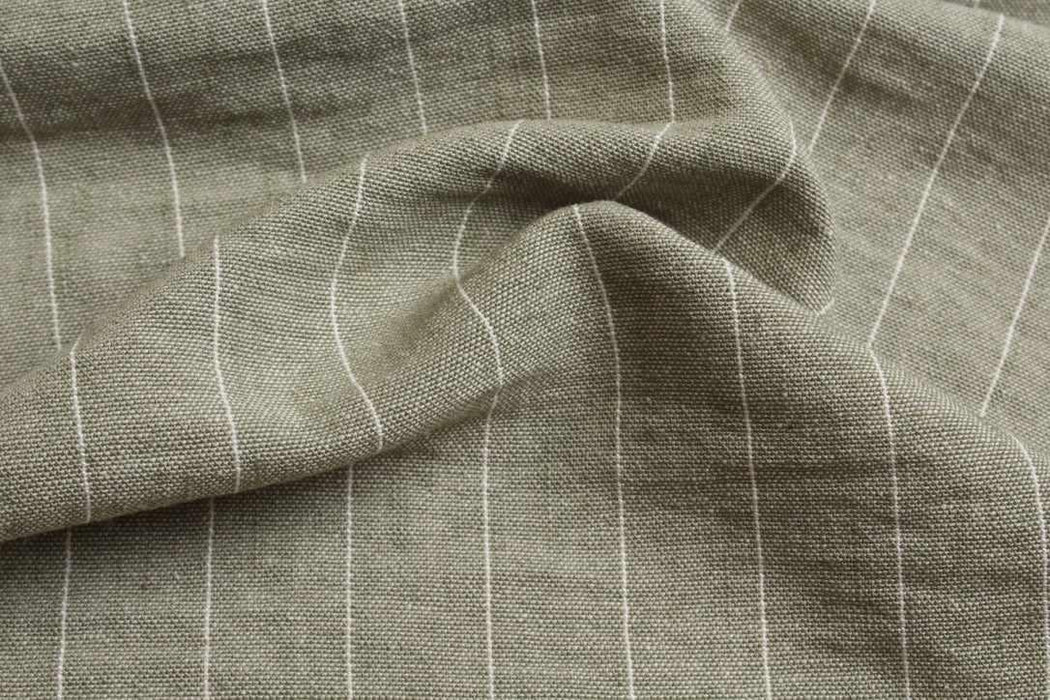 swatch-Rustic Diplomatic Stripe Fabric – Textured Blend-Fabric-FabricSight