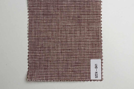 swatch-Rustic Linen Cotton Canvas – Stripes & Checks in Ecru and Brown-Fabric-FabricSight