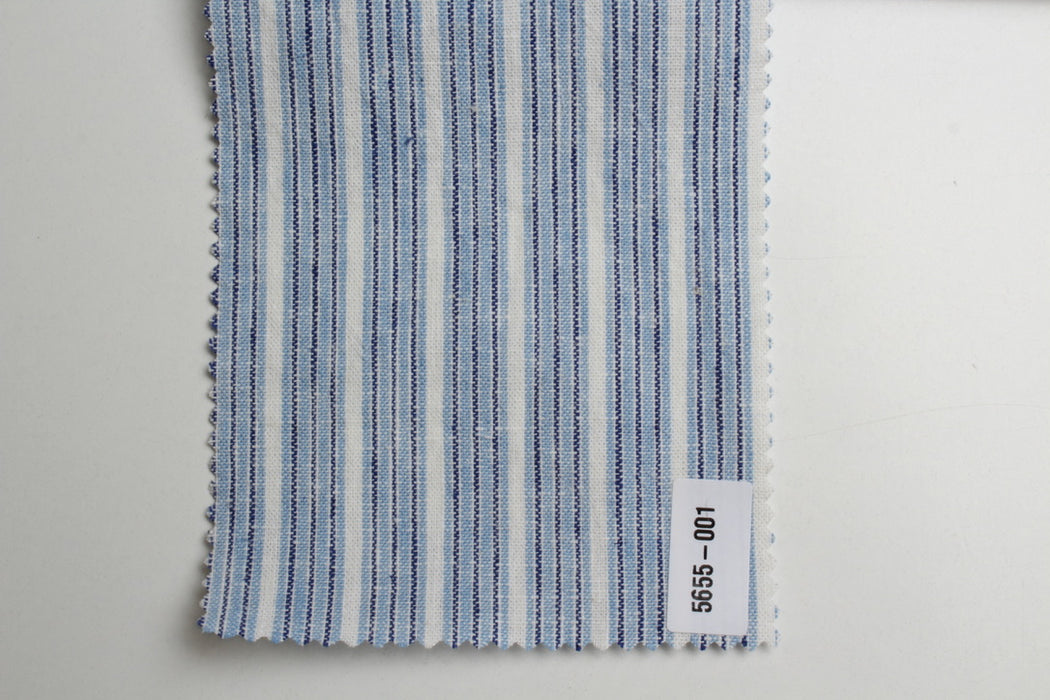 swatch-Rustic Linen Cotton Canvas – Stripes-Fabric-FabricSight