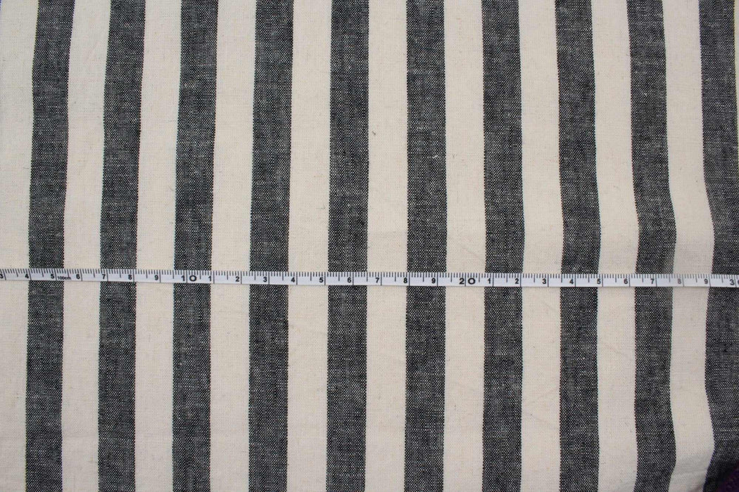 swatch-Rustic Linen Cotton - Stripes and Checks - 7 Variants Available-Fabric-FabricSight