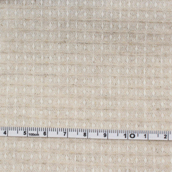 swatch-Rustic Linen Cotton - Stripes and Checks - 7 Variants Available-Fabric-FabricSight
