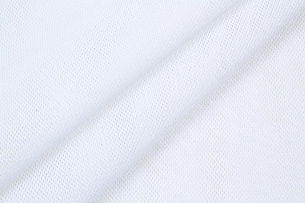 swatch-Seaqual™ Recycled Polyester Eyelet Mesh - Natural Stretch - 2 Colors Available-Fabric-FabricSight