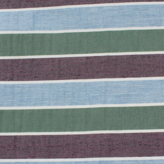 swatch-Seaqual™ Recycled Polyester and Ecovero Viscose Wrinkled Effect Fabric - Stripes-Fabric-FabricSight