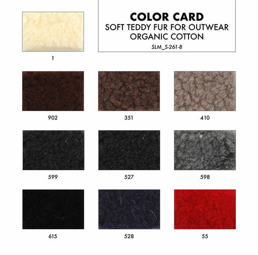 swatch-Sherpa Teddy Fur For Outwear - Organic Cotton-Fabric-FabricSight