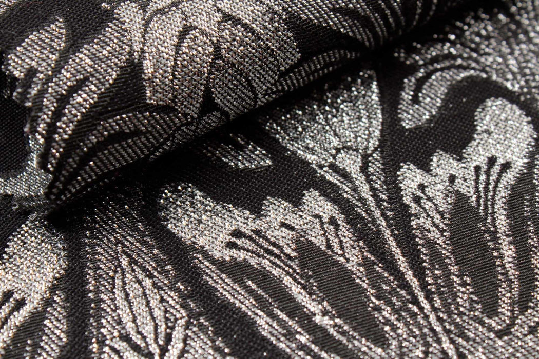 swatch-Silver Metallic Damask-Fabric-FabricSight