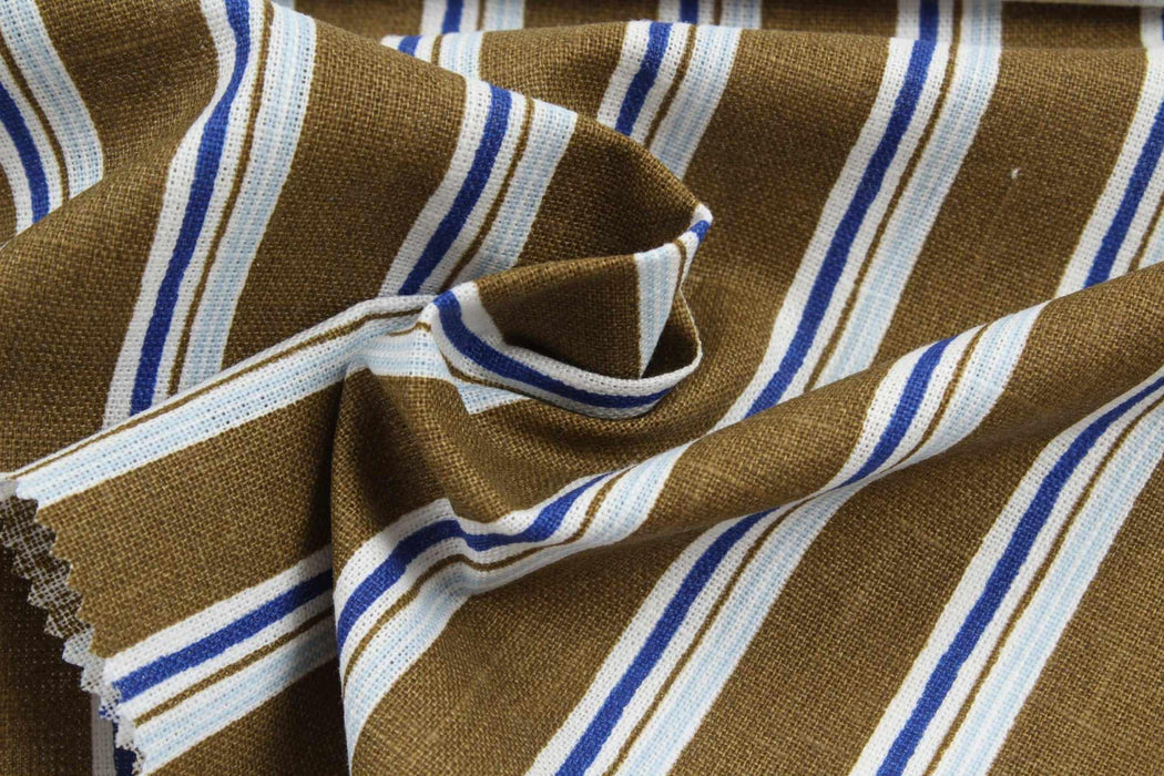swatch-Slub Cotton Stripes Print - 2 Designs Available-Fabric-FabricSight