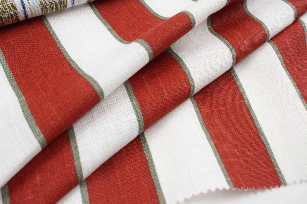 swatch-Slub Cotton Stripes Print - 2 Designs Available-Fabric-FabricSight