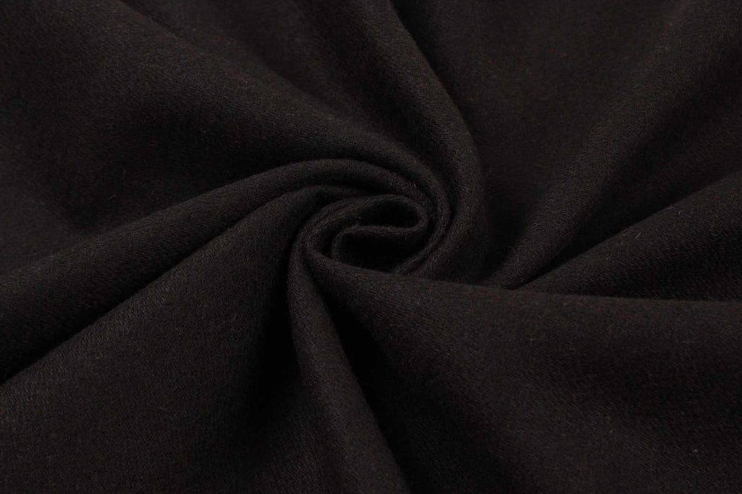 swatch-Soft Textured Recycled Wool for Outwear - Dark Brown-Fabric-FabricSight