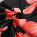 swatch-Stretch Cotton Poplin - Floral Print - Black-Fabric-FabricSight