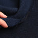 swatch-Stretch Cotton Tweed – Navy & Black – Spanish Deadstock-Fabric-FabricSight