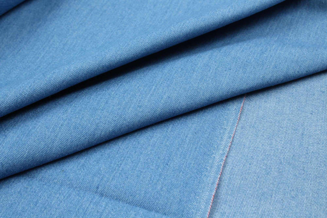 swatch-Stretch Cotton Washed Denim (+20 Colors Available)-Fabric-FabricSight