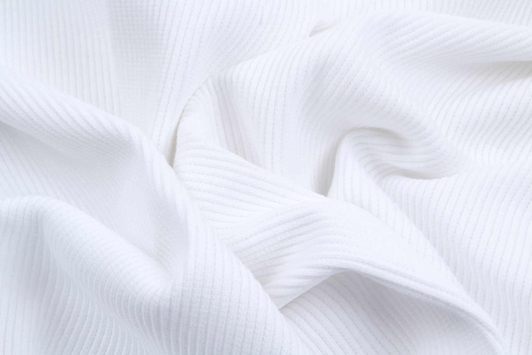 swatch-Stretch Organic Cotton Rib 2x2 for Tops - 32 Colors Available-Roll-FabricSight