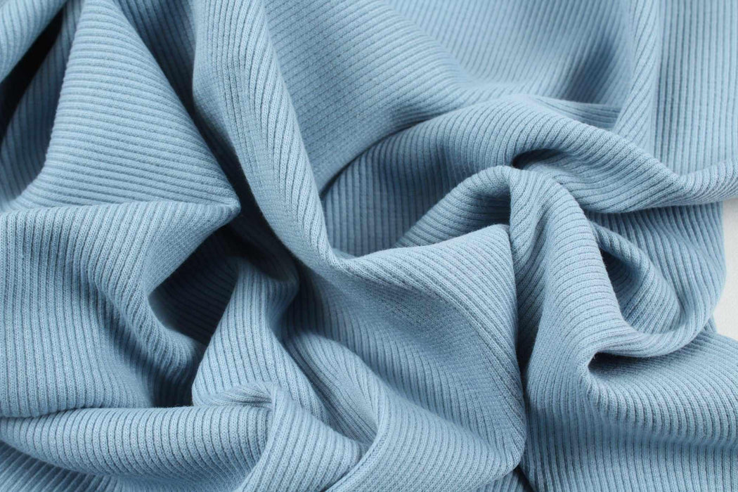 swatch-Stretch Organic Cotton Rib 2x2 for Tops - 32 Colors Available-Roll-FabricSight