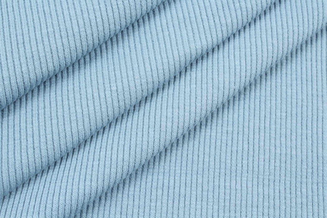 swatch-Stretch Organic Cotton Rib 2x2 for Tops - 32 Colors Available-Roll-FabricSight