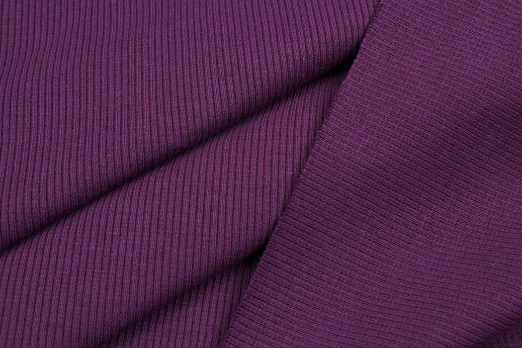 swatch-Stretch Organic Cotton Rib 2x2 for Tops - 32 Colors Available-Roll-FabricSight